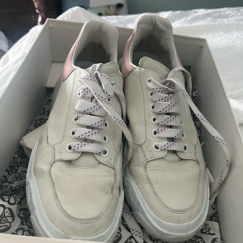 Alexander McQueen White and Pink Shoes